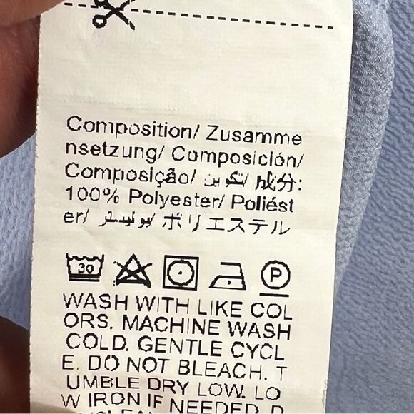 SHEIN Light Blue Lace Detail Blouse 0684 - Picture 8 of 10